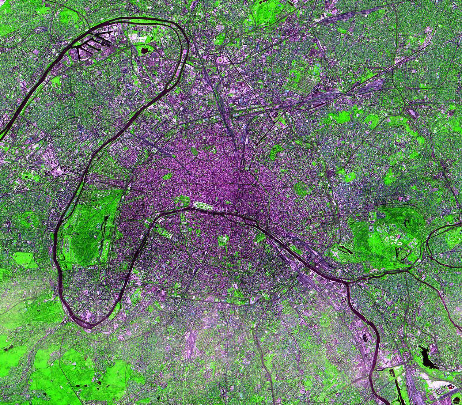 巴黎卫星影像图